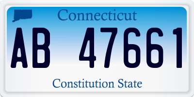 CT license plate AB47661