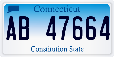 CT license plate AB47664