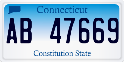 CT license plate AB47669