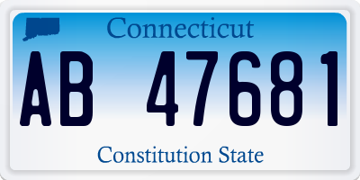 CT license plate AB47681