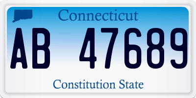 CT license plate AB47689