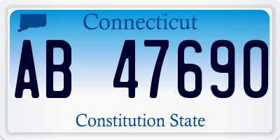 CT license plate AB47690