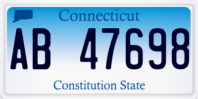 CT license plate AB47698