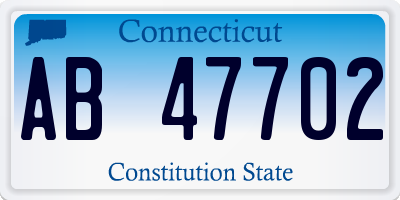 CT license plate AB47702