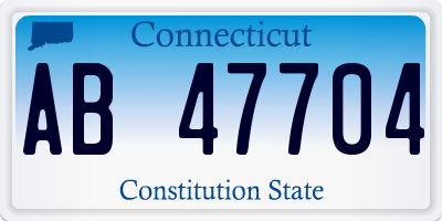 CT license plate AB47704