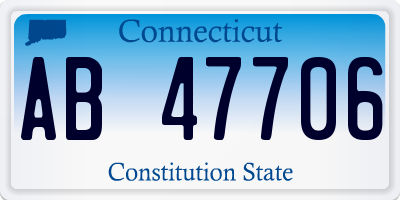 CT license plate AB47706