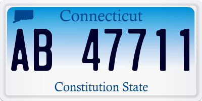 CT license plate AB47711