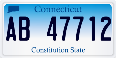 CT license plate AB47712