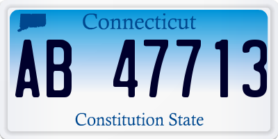 CT license plate AB47713