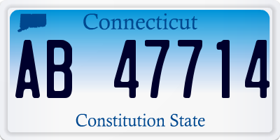 CT license plate AB47714