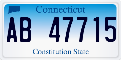 CT license plate AB47715