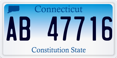 CT license plate AB47716