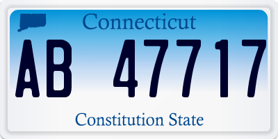 CT license plate AB47717