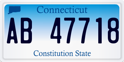 CT license plate AB47718