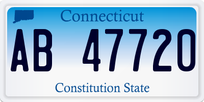 CT license plate AB47720