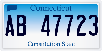 CT license plate AB47723