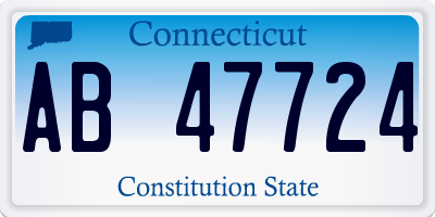 CT license plate AB47724