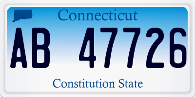 CT license plate AB47726