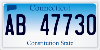 CT license plate AB47730