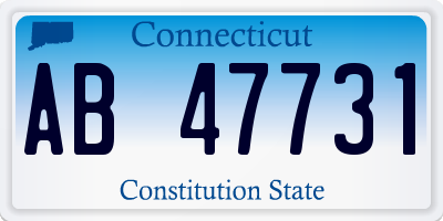 CT license plate AB47731