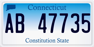 CT license plate AB47735