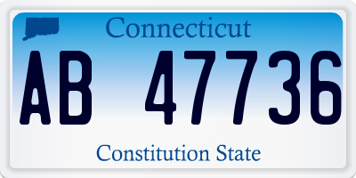 CT license plate AB47736