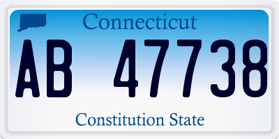 CT license plate AB47738