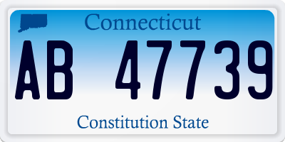 CT license plate AB47739