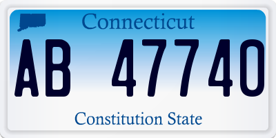 CT license plate AB47740