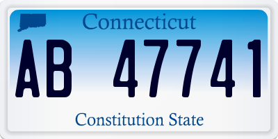 CT license plate AB47741