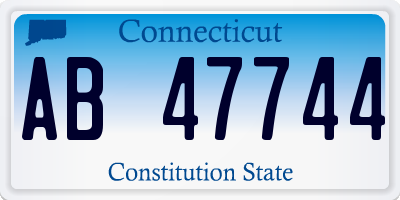 CT license plate AB47744