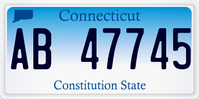 CT license plate AB47745