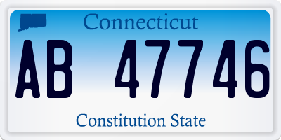 CT license plate AB47746