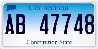 CT license plate AB47748