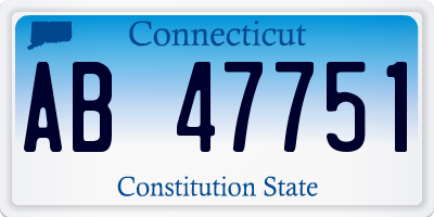 CT license plate AB47751