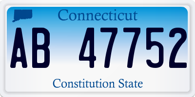 CT license plate AB47752