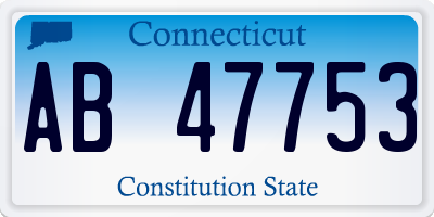 CT license plate AB47753