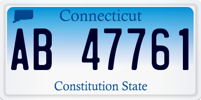 CT license plate AB47761