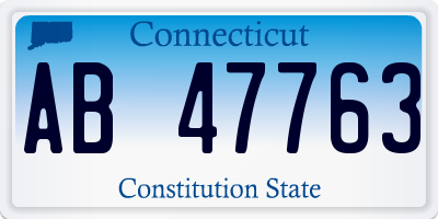 CT license plate AB47763