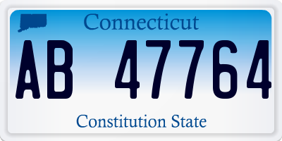 CT license plate AB47764