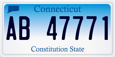 CT license plate AB47771