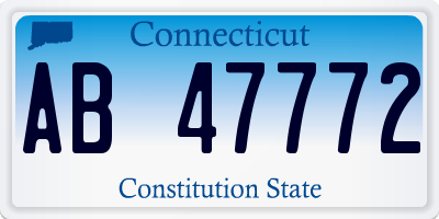 CT license plate AB47772