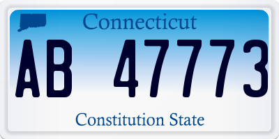 CT license plate AB47773