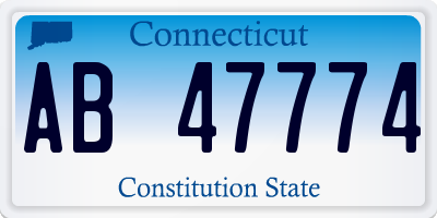 CT license plate AB47774