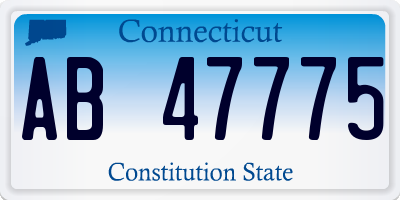 CT license plate AB47775