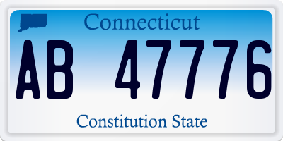 CT license plate AB47776