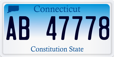 CT license plate AB47778