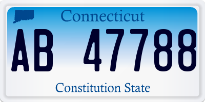 CT license plate AB47788