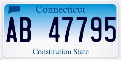 CT license plate AB47795