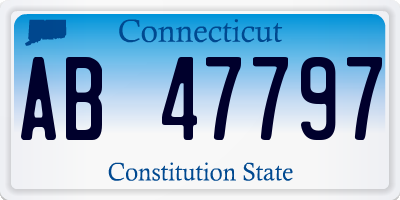 CT license plate AB47797